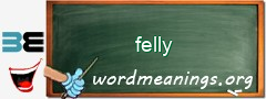 WordMeaning blackboard for felly